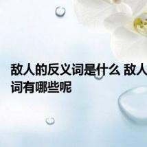 敌人的反义词是什么 敌人的反义词有哪些呢