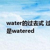 water的过去式 过去式是watered