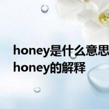 honey是什么意思英文 honey的解释