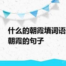 什么的朝霞填词语 含有朝霞的句子