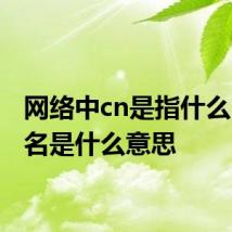 网络中cn是指什么 cn域名是什么意思