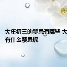 大年初三的禁忌有哪些 大年初三有什么禁忌呢