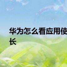 华为怎么看应用使用时长