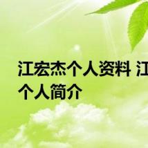 江宏杰个人资料 江宏杰个人简介