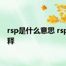 rsp是什么意思 rsp的解释
