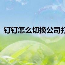 钉钉怎么切换公司打卡