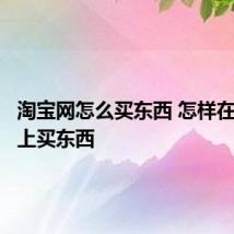 淘宝网怎么买东西 怎样在淘宝网上买东西