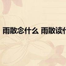 雨散念什么 雨散读什么