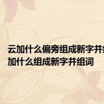 云加什么偏旁组成新字并组词 云加什么组成新字并组词