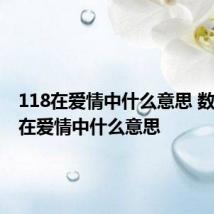 118在爱情中什么意思 数字118在爱情中什么意思