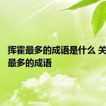 挥霍最多的成语是什么 关于挥霍最多的成语