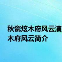 秋瓷炫木府风云演员表 木府风云简介