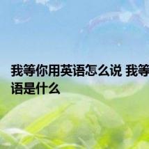 我等你用英语怎么说 我等你的英语是什么