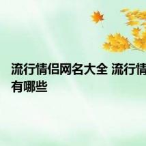 流行情侣网名大全 流行情侣网名有哪些