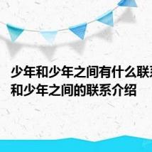 少年和少年之间有什么联系 少年和少年之间的联系介绍