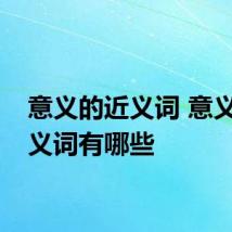 意义的近义词 意义的近义词有哪些