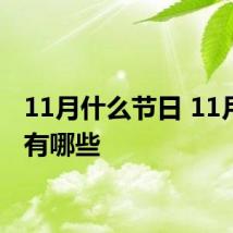11月什么节日 11月节日有哪些