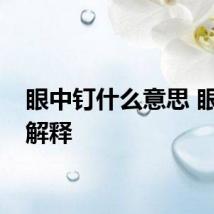 眼中钉什么意思 眼中钉解释