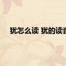 犹怎么读 犹的读音