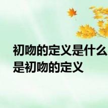 初吻的定义是什么 什么是初吻的定义