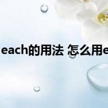 each的用法 怎么用each