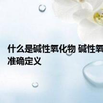 什么是碱性氧化物 碱性氧化物的准确定义
