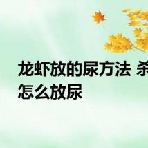 龙虾放的尿方法 杀龙虾怎么放尿
