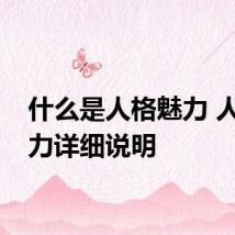 什么是人格魅力 人格魅力详细说明