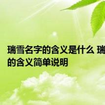 瑞雪名字的含义是什么 瑞雪名字的含义简单说明