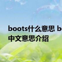 boots什么意思 boots中文意思介绍