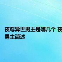 夜尊异世男主是哪几个 夜尊异世男主简述