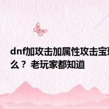 dnf加攻击加属性攻击宝珠叫什么? 老玩家都知道