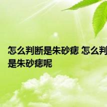 怎么判断是朱砂痣 怎么判断是不是朱砂痣呢