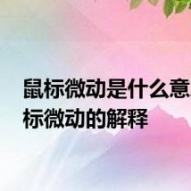 鼠标微动是什么意思 鼠标微动的解释