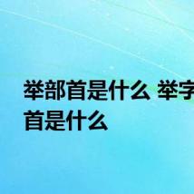 举部首是什么 举字的部首是什么
