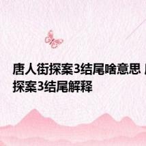 唐人街探案3结尾啥意思 唐人街探案3结尾解释