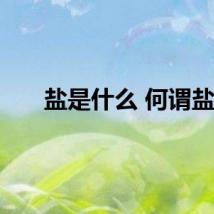 盐是什么 何谓盐