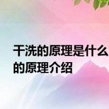 干洗的原理是什么 干洗的原理介绍