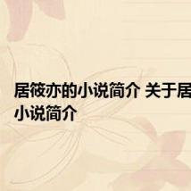 居筱亦的小说简介 关于居筱亦的小说简介