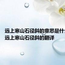 远上寒山石径斜的意思是什么 诗句远上寒山石径斜的翻译