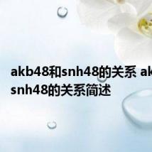 akb48和snh48的关系 akb48和snh48的关系简述