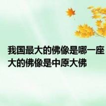 我国最大的佛像是哪一座 我国最大的佛像是中原大佛