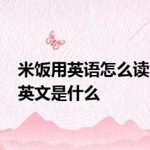米饭用英语怎么读 米饭英文是什么