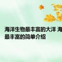 海洋生物最丰富的大洋 海洋生物最丰富的简单介绍