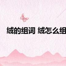 绒的组词 绒怎么组词