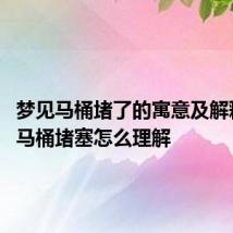 梦见马桶堵了的寓意及解释 梦见马桶堵塞怎么理解