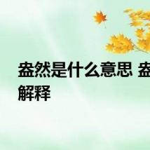 盎然是什么意思 盎然的解释