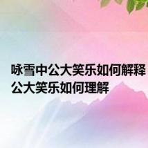 咏雪中公大笑乐如何解释 咏雪中公大笑乐如何理解