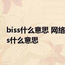 biss什么意思 网络语biss什么意思