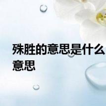 殊胜的意思是什么 殊胜意思